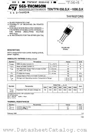 TXN058K datasheet pdf SGS Thomson Microelectronics