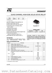 VNQ660SP13TR datasheet pdf SGS Thomson Microelectronics