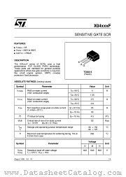 X0403BE datasheet pdf SGS Thomson Microelectronics