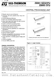 Z8002BB1V datasheet pdf SGS Thomson Microelectronics