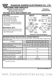 KBPC2504W datasheet pdf Shanghai Sunrise Electronics