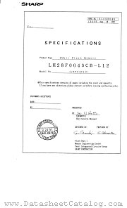 LH28F004SCHT-L12 datasheet pdf SHARP