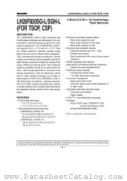LH28F800SGHE-L10 datasheet pdf SHARP
