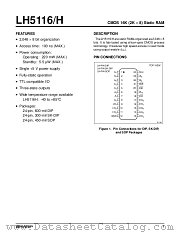LH5116D-10 datasheet pdf SHARP