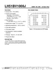 LH51BV1000JY-70LL datasheet pdf SHARP