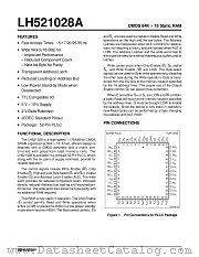 LH521028AU-25 datasheet pdf SHARP