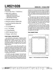 LH521028U-25 datasheet pdf SHARP