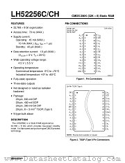 LH52256CT-70LL datasheet pdf SHARP