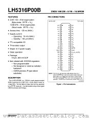 LH5316P00BN datasheet pdf SHARP