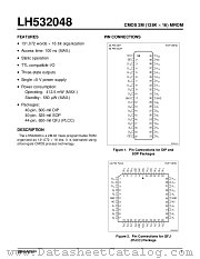 LH532048D datasheet pdf SHARP