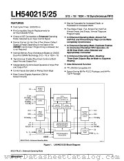 LH540225M-25 datasheet pdf SHARP