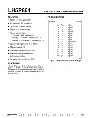 LH5P864N-80 datasheet pdf SHARP