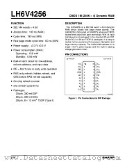 LH6V4256T-10 datasheet pdf SHARP