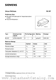 BA597 datasheet pdf Siemens