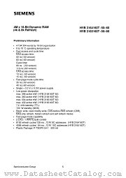 HYB3164160T-50 datasheet pdf Siemens