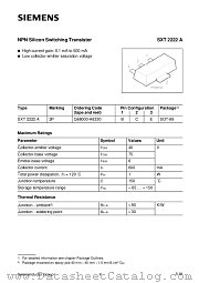 SXT2222A datasheet pdf Siemens