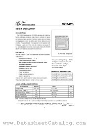 SC3425 datasheet pdf Silan Semiconductors