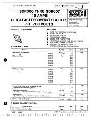 SDR600 datasheet pdf Solid State Devices Inc