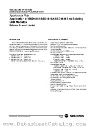 SSD1815 datasheet pdf SOLOMON SYSTECH