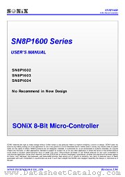 SN8P1603S datasheet pdf SONiX Technology Company