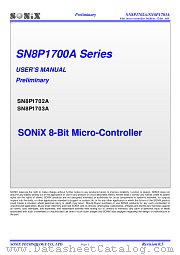 SN8P1702BP datasheet pdf SONiX Technology Company
