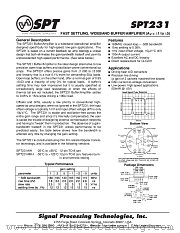 SPT231AIH datasheet pdf SPT Signal Processing Technologies