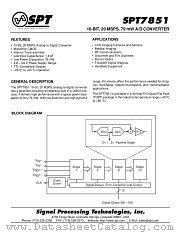 SPT7851SIT datasheet pdf SPT Signal Processing Technologies