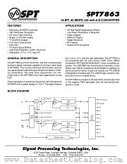 SPT7863SCS datasheet pdf SPT Signal Processing Technologies