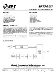 SPT7921SCQ datasheet pdf SPT Signal Processing Technologies