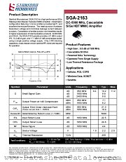 SGA-2163 datasheet pdf Stanford Microdevices