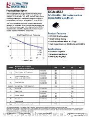 SGA-4563 datasheet pdf Stanford Microdevices