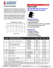 SGA-5289 datasheet pdf Stanford Microdevices
