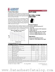 SHF-0289 datasheet pdf Stanford Microdevices