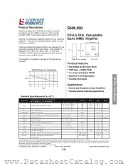SNA-200 datasheet pdf Stanford Microdevices