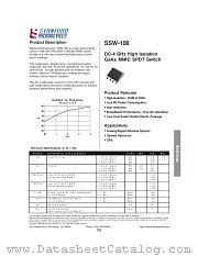 SSW-108 datasheet pdf Stanford Microdevices