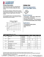 SSW-224 datasheet pdf Stanford Microdevices
