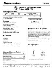 VP2206N3 datasheet pdf Supertex Inc