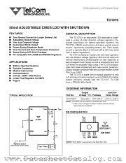 TC1071VCT datasheet pdf TelCom Semiconductor