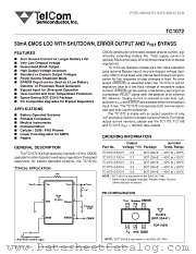 TC1073-2.5VCH datasheet pdf TelCom Semiconductor