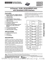 ADS5276IPFPT datasheet pdf Texas Instruments