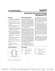 BQ2057SN-C1TR datasheet pdf Texas Instruments