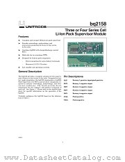 BQ2158B-002 datasheet pdf Texas Instruments