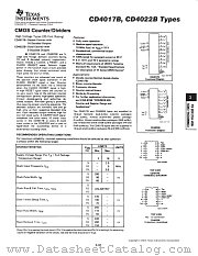 CD4022BPVR datasheet pdf Texas Instruments