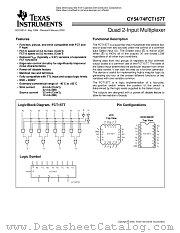 CY74FCT157CTQC datasheet pdf Texas Instruments