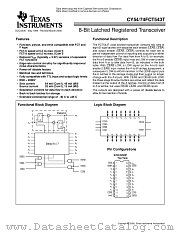 CY74FCT543CTQC datasheet pdf Texas Instruments