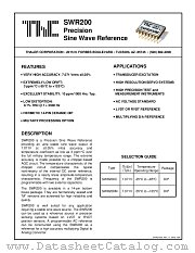 SWR200C datasheet pdf THALER CORPORATION