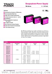 TML15215 datasheet pdf Traco Electronic AG