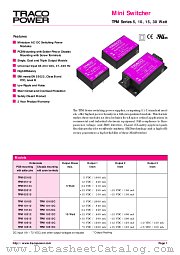 TPM15512 datasheet pdf Traco Electronic AG