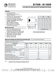 B170B datasheet pdf TRANSYS Electronics Limited