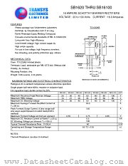 SB1680 datasheet pdf TRANSYS Electronics Limited